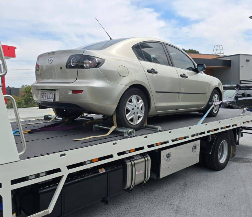 Tow truck loading Jacob's car